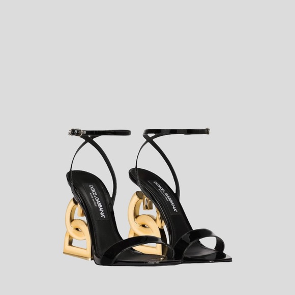 ❌SOLD❌ DOLCE & GABBANA DG Pop Keira 105mm Patent leather sandals✨Size: EU 35 - Picture 3 of 7